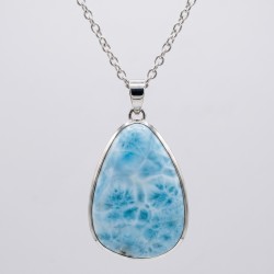 Pendentif Larimar en Argent 925 - Forme Goutte | Cadomine.fr